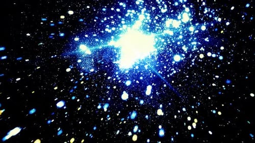 Dynamic Abstract Blue Light Particles Tunnel Effect