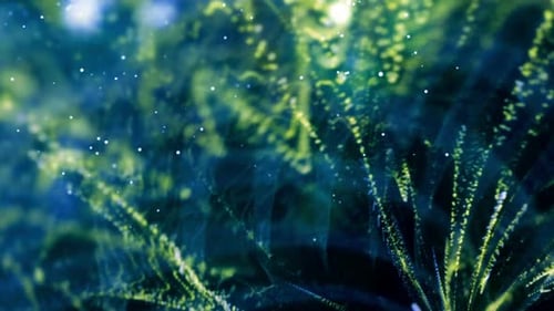Dynamic Abstract Green Blue Particle Stream Background