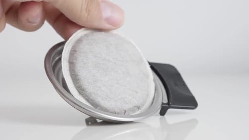 Coffee Pod Placed Into Filter