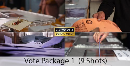 Voting in Transparent Boxes at Election Polling Station