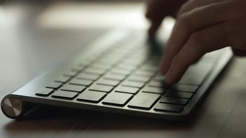 A Coder Hands are Typing on Pc Keyboard