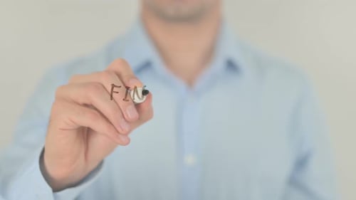 Finance Your Business, Writing on Transparent Screen
