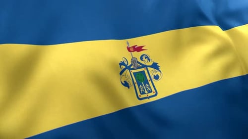 Flagge der Stadt Guadalajara (Mexiko) - 4K