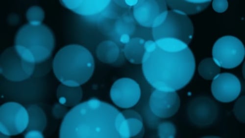 Animated Abstract Blue Circles Floating Background