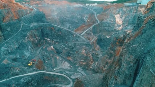 Aerial View of Opencast Mining Quarry