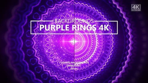 Glowing Purple Spiky Geometric Mandala Loop Background