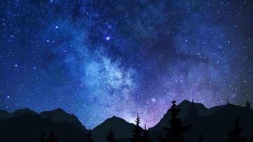 Space Galaxy Milky Way Night Timelapse