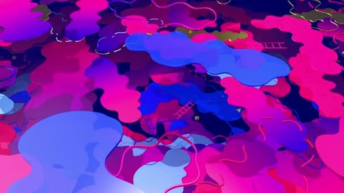 Vibrant Abstract Fluid Shapes Animated Background