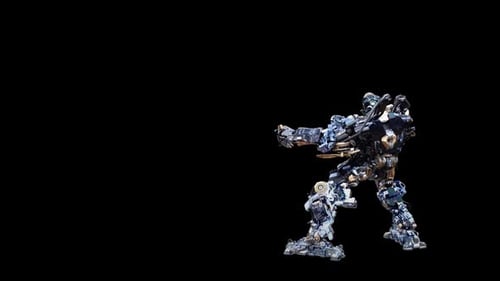 Futuristic Dancing Robot 3D Animation