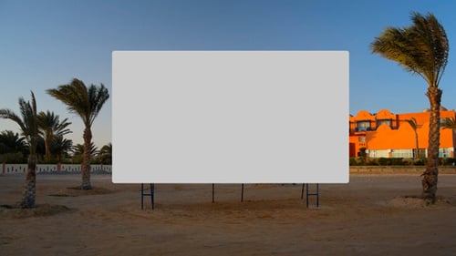Bildschirm am Strand