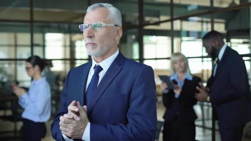 Pensive Mature Businessman Thinking of Problem, Work Choice, Responsibility