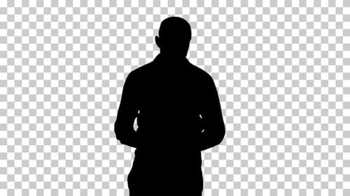 Silueta de hombre caminando, Alpha Channel