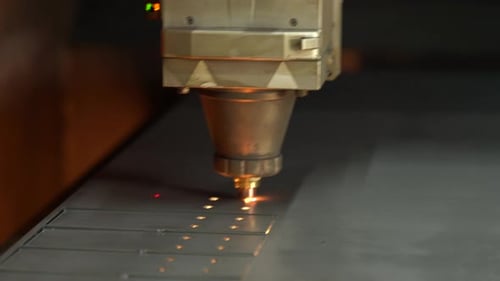 Laserschnitt, Industrie.