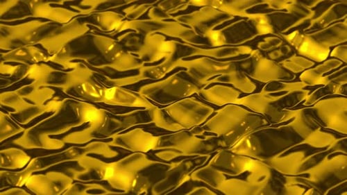 Seamless Liquid Gold Waves Abstract Background Loop