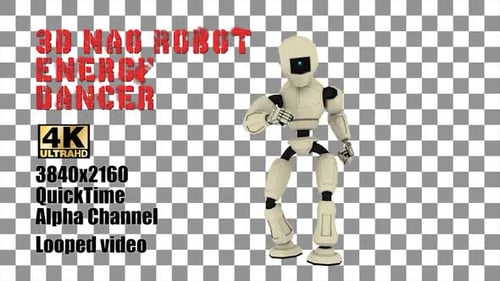 Energetic 3D Robot Performing Modern Dance Moves