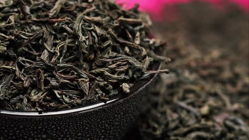 Bowl Filled With Dried Tea Leaves