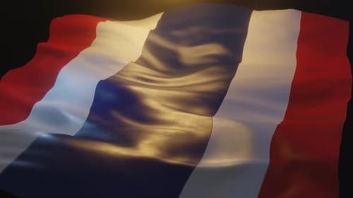 Realistic 3D Waving Country Flag Animation