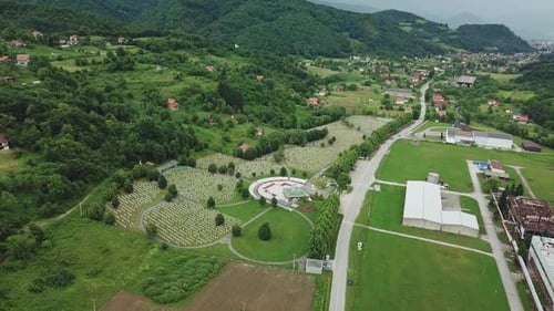 Flying Above The Graves Of Murdered Men And Young Boys In Potocari, Srebrenica V8