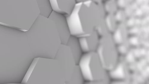 Abstract White Hexagon Background with Seamless Loop Motion