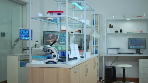 Modern Laboratory Interior with Scientific Equipment
