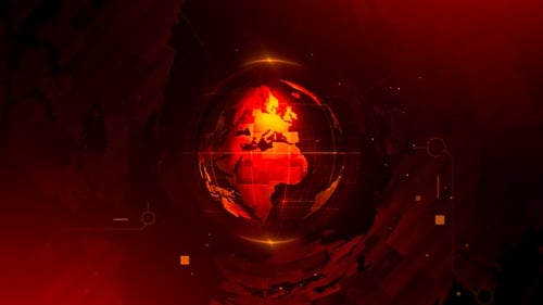 Digital Global News Technology Broadcast Background