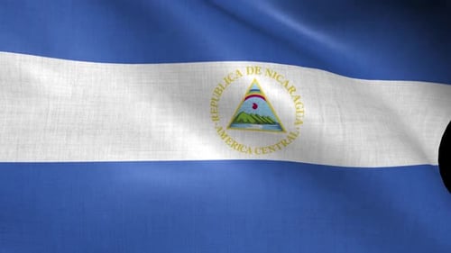 Waving Flag of Nicaragua