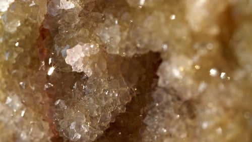 Quartz Crystal Extreme Close Up Sparkling