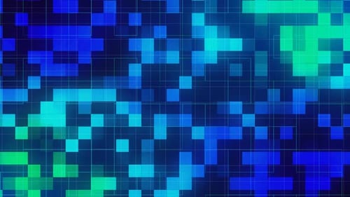 Carrés bleus géométriques de haute technologie