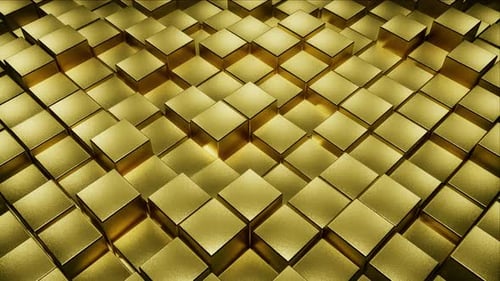 Cube en or brut