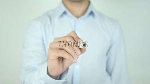Thanks, Writing On Screen