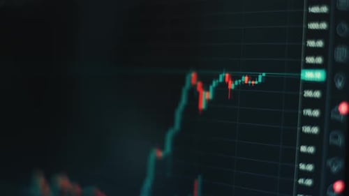 Graph of Crypto Currency Online. Quotes of Eth and Btc at Stock Exchange. Stock Exchange Market