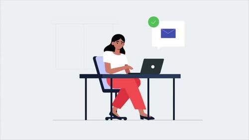 Young Girl Working on Office with Taskings 4K