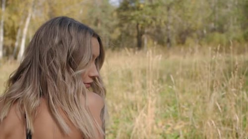 Back Girl in the Forest