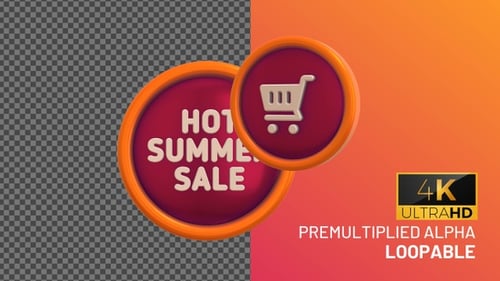 Hot Summer Sale Bage Looping with Alpha Channel
