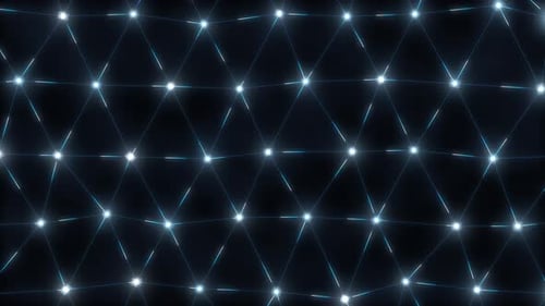 Blockchain Technology Mesh Network Light Grid Plexus Communicating - 4K