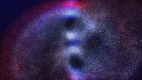 Abstract Cosmic Particles Swirl Glowing Motion Background