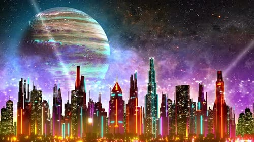 Ville de
science-fiction 4k v2. La ville du futur