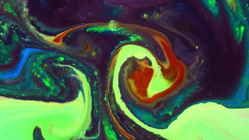 Psychedelische Explosion des Farbflusses