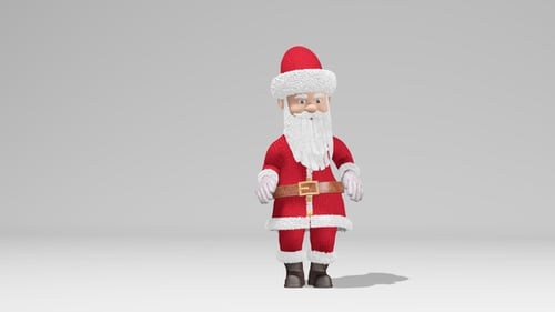 Animated Christmas Santa Claus Character Idle Loop