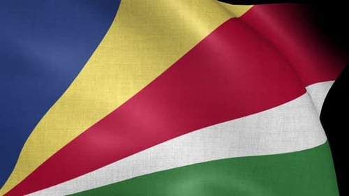 Realistic Waving Flag of Seychelles