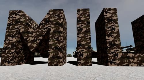 3D Camouflage Military Army Title Reveal
