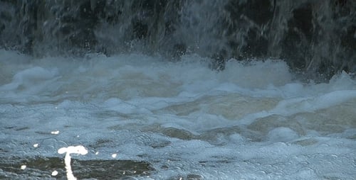 Small Waterfall Rushing with White Water Rapids