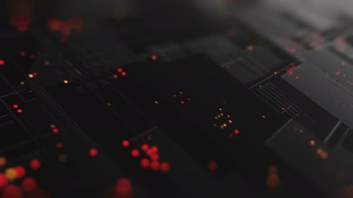 Abstract high tech digital technology background 4K loop.