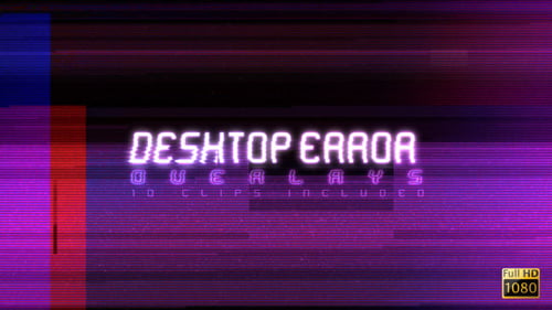Digital Glitch CRT Screen Error Overlays Pack