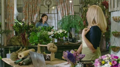 Two Women Running Florist Shop