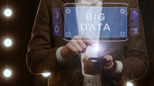 Man Uses Phone to Generate Big Data Hologram