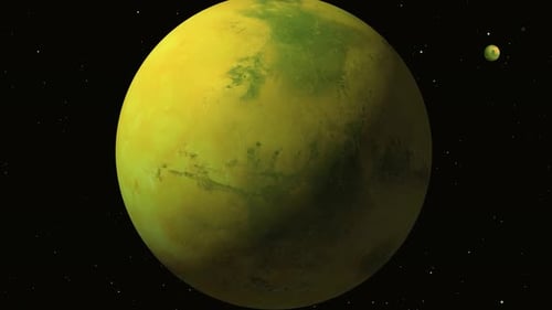 mars planet and moon