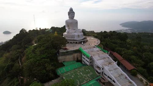 Drone View of the Big Buddha Thailand