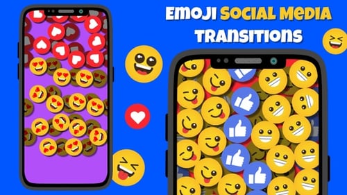 Flat Design Emoji Transitions for Mobile Content