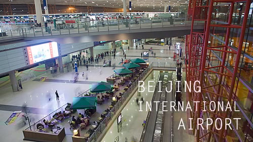 Beijing Airport Crowd